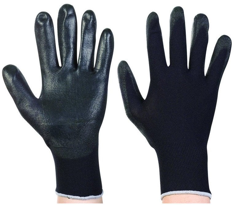 BLACK POLYEST PU GLOVESXL OKKO 12 PAIRS