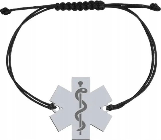Radziszewska Jewellery Eskulap Bransoletka Znak Medyczny Srebro 925 Prezent GRAWER ŻYCZENIA