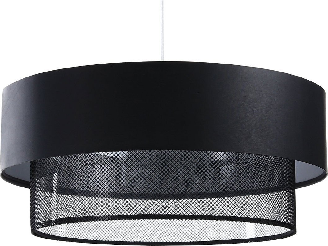Lampa wisząca Lumes Czarna lampa wisząca nad stół z siatką - S435-Erma