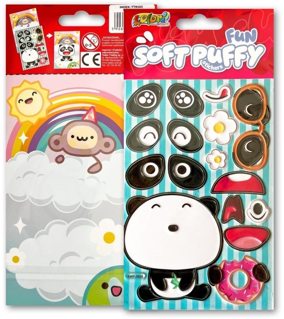 Naklejki puffy Fun with Panda