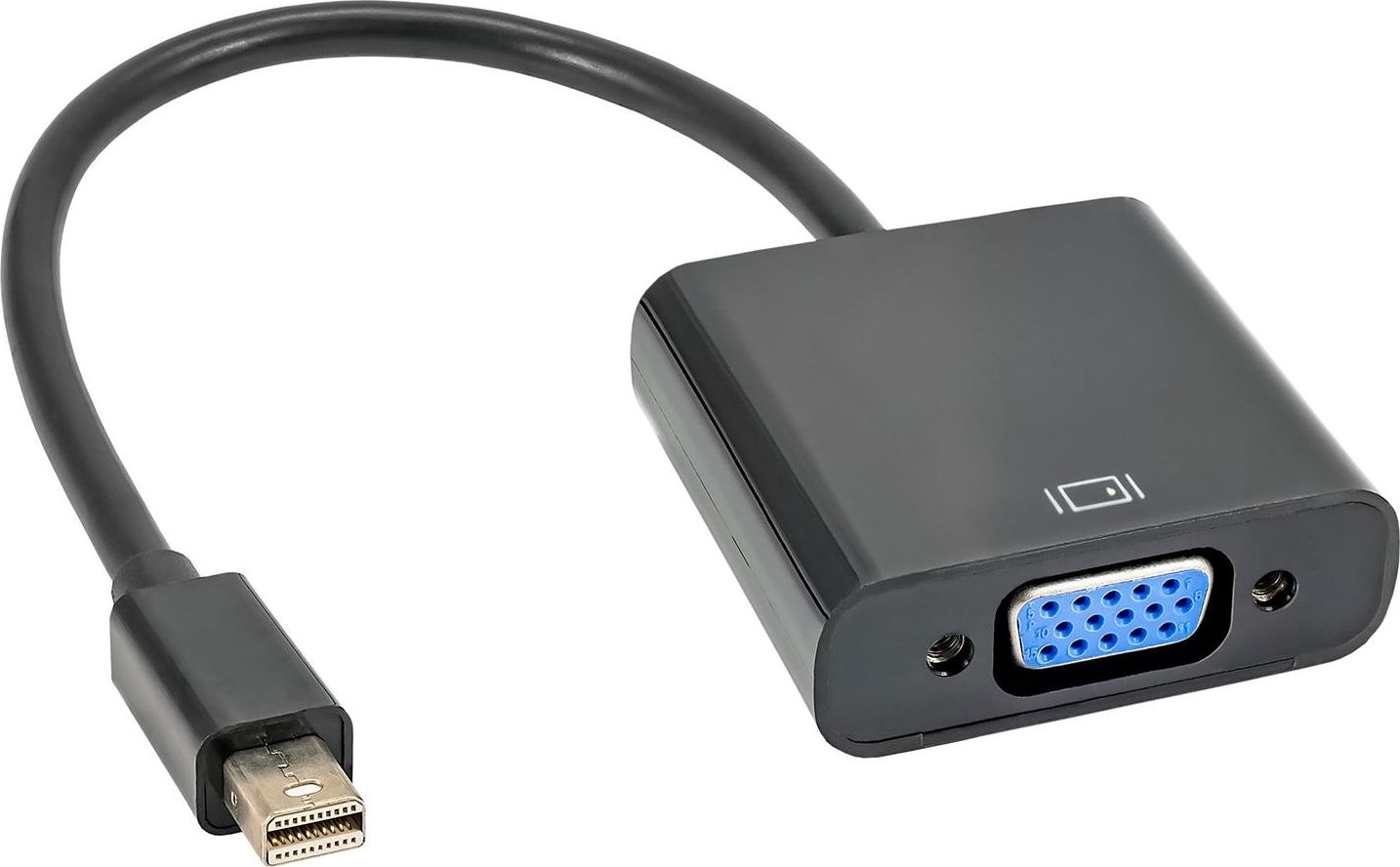 Adapter AV Akyga DisplayPort Mini - D-Sub (VGA) czarny (AK-AD-39)