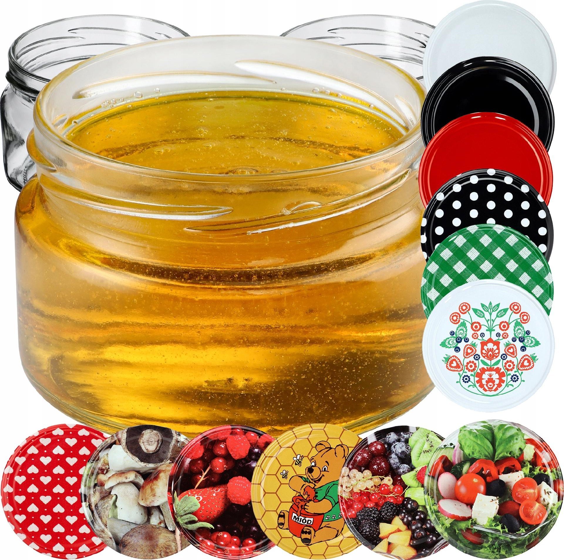 100x Słoik Na Przetwory 250ml + Wieczko fi82 Miód