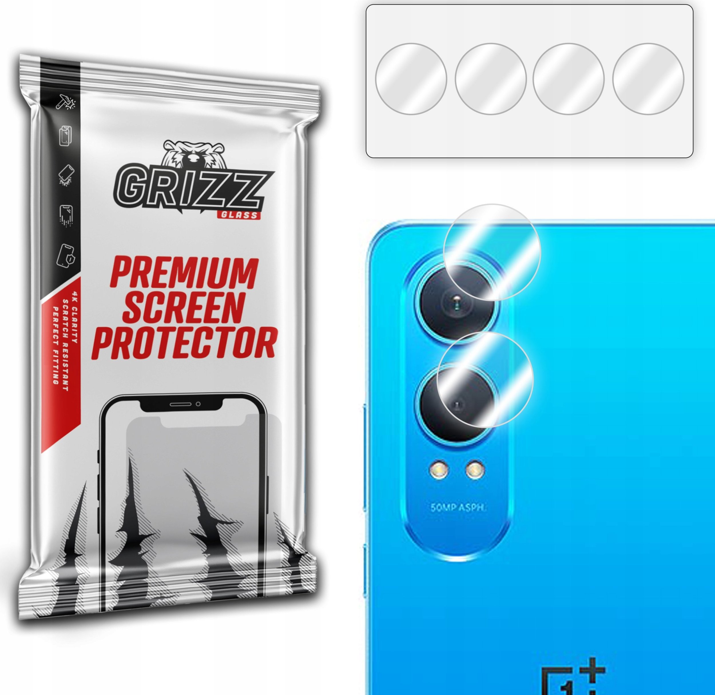 GrizzGlass Szkło na aparat GrizzGlass HybridGlass Camera do OnePlus Nord CE4 Lite