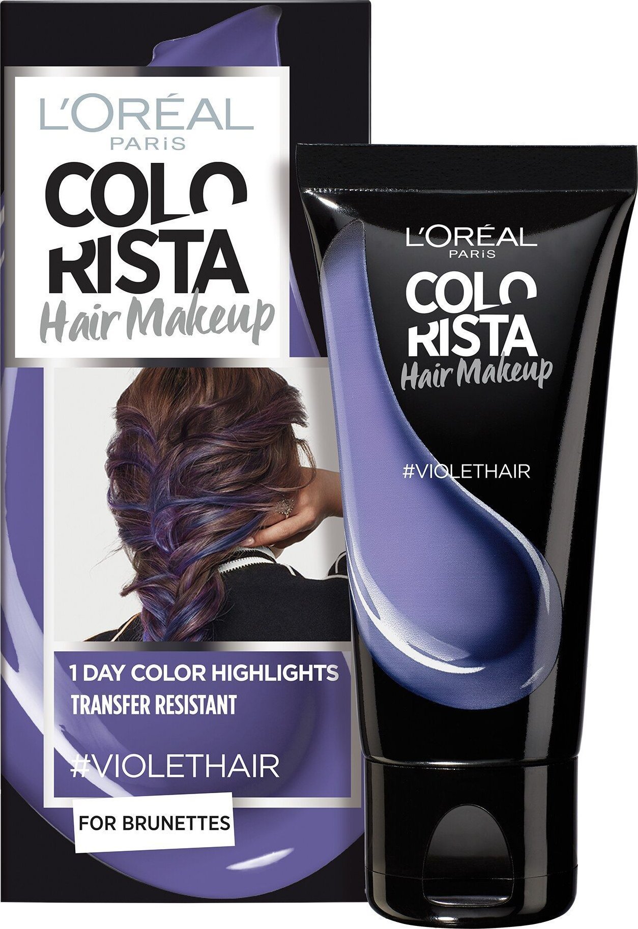 L’Oreal Paris L'Oreal Paris, Colorista Hair Makeup, Semi-Permanent Hair Dye, #VIOLETHAIR, 30 ml For Women