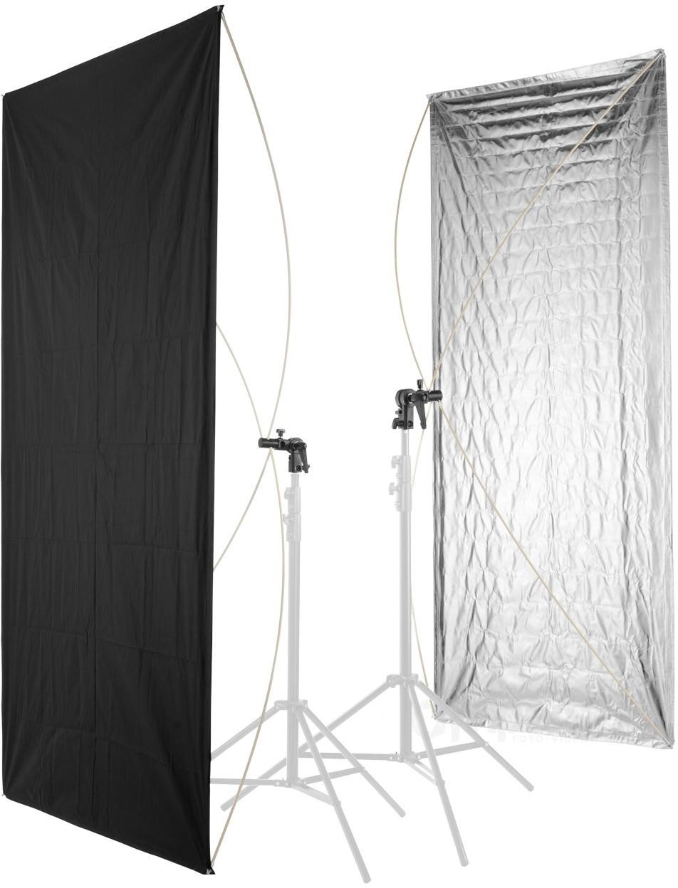 Panel dwustronny Falcon RR-5684SB1 142x213cm Srebrny / Czarny