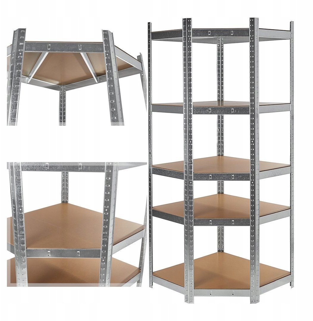 Regał magazynowy narożny 180x40x70cm 175kg (1)