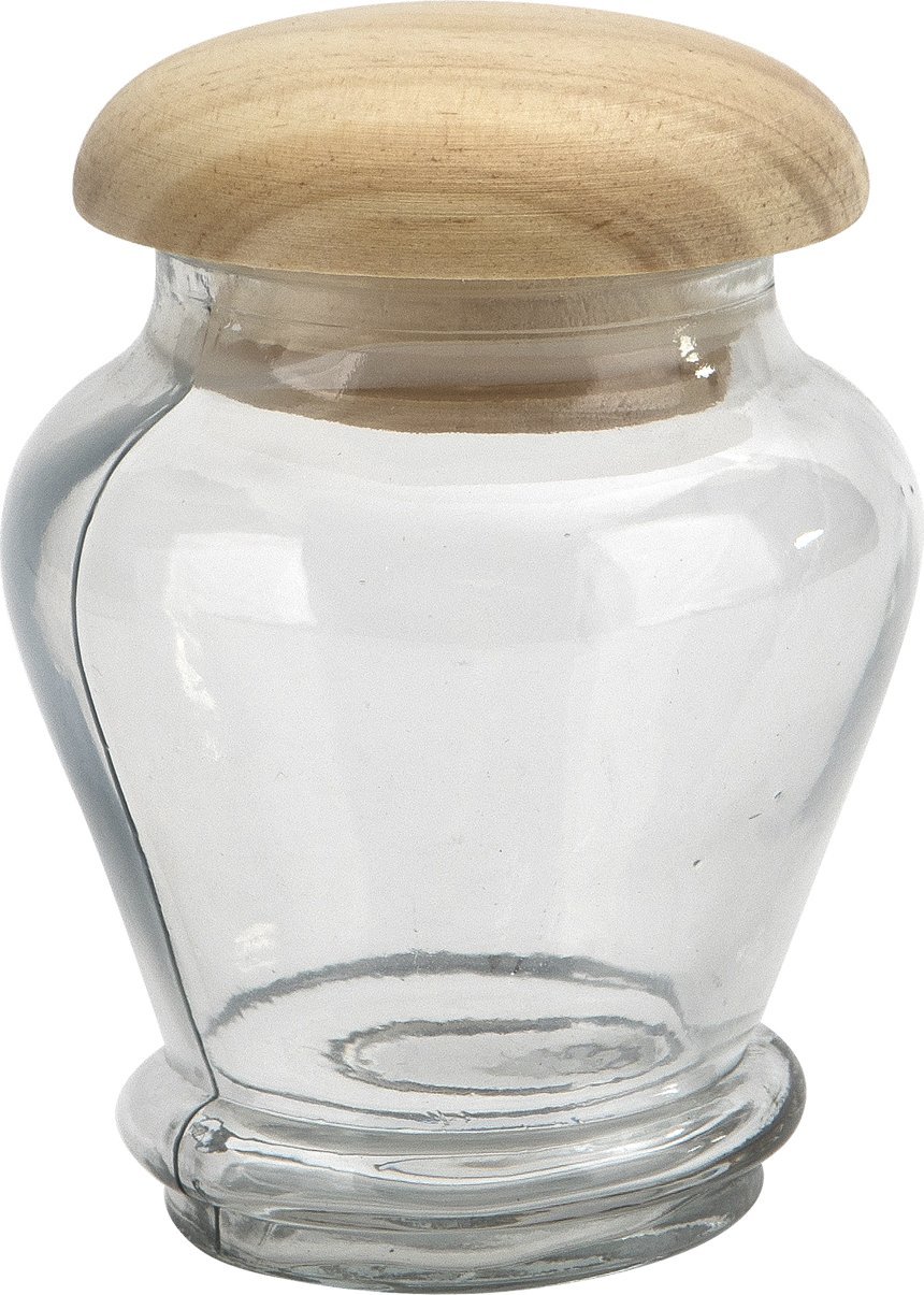 Chomik Pojemnik szklany 160 ml z drewnianą zatyczką