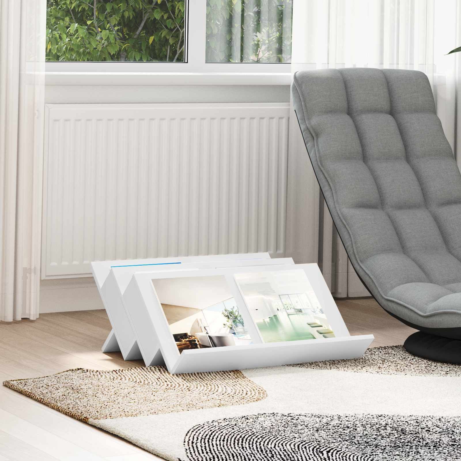 vidaXL Szafka boczna Biały 65 x 57,5 x 42 cm Materiał z kompozytowego drewna