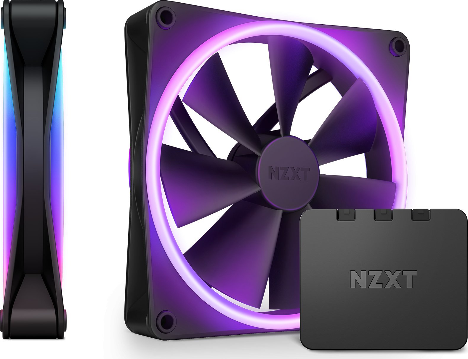 Wentylator Nzxt F140 RGB DUO 2-pack + Hub (RF-D14DF-B1)