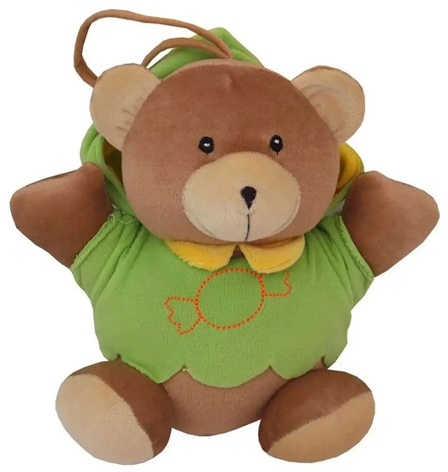 BABY MIX TK/P/1034-0700 Pozytywka pluszowa Miś w zielonym kubraczku 46552