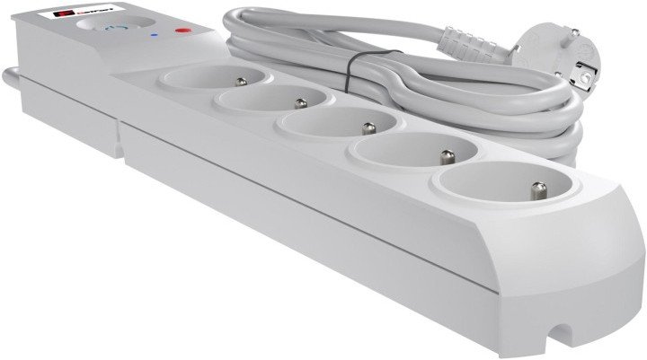 Listwa Zasilająca Antyprzepięciowa Getfort 5P 5M Szara