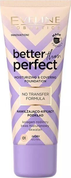 EVELINE KOLOROWKA Eveline Better Than Perfect Podkład nawilżająco-kryjący nr 01 Ivory 30ml