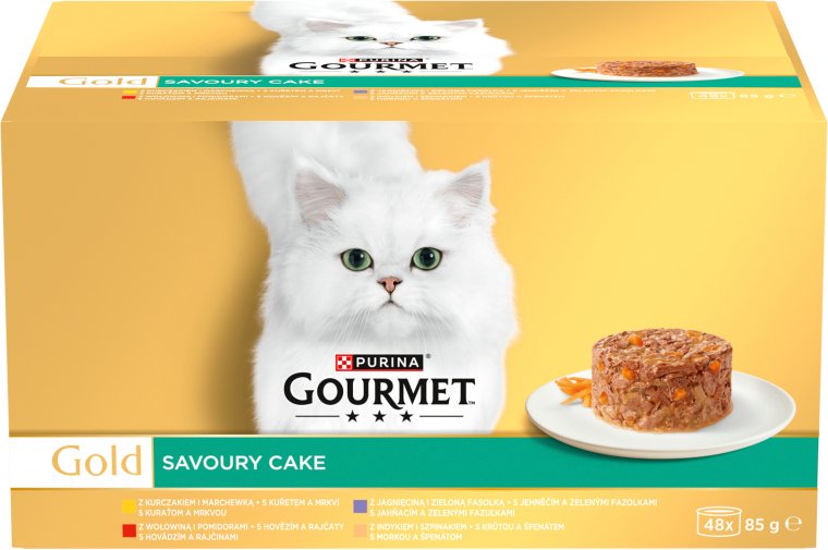 Purina GOURMET GOLD Savoury Cake Mix Smaków 48x85g