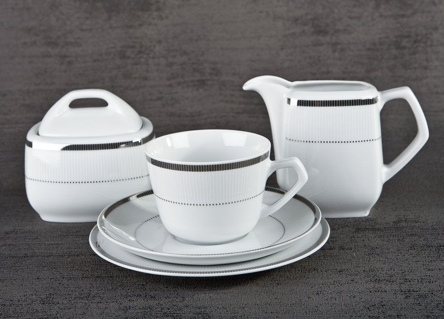 Ćmielów Serwis do kawy 6/20 Marcello Silver