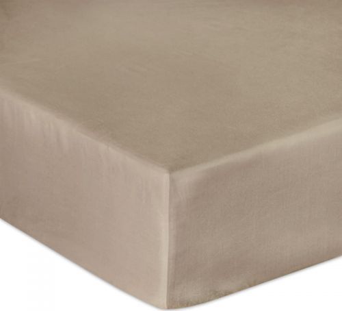 Darymex Prześcieradło satynowe z gumką 180x200 kolor Ciemny beż
