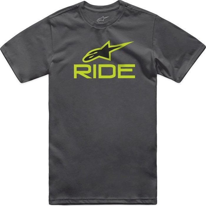 Alpinestars T-shirt ALPINESTARS RIDE 4.0 CSF TEE, Charcoal/Lime/Black Rozmiar: XL
