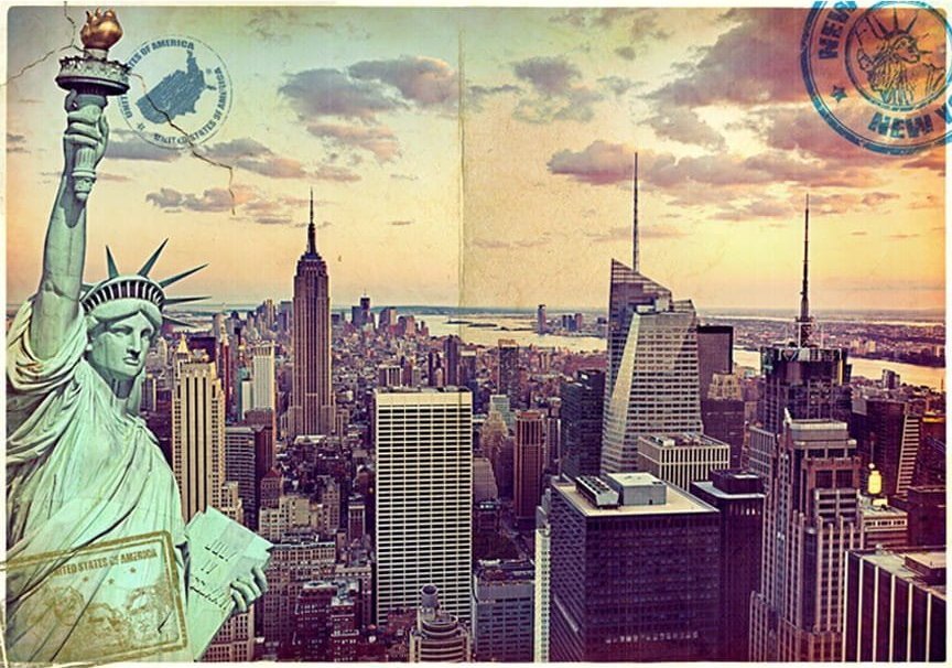 DecoNest Fototapeta - Pocztówka z Nowego Jorku - 300X210