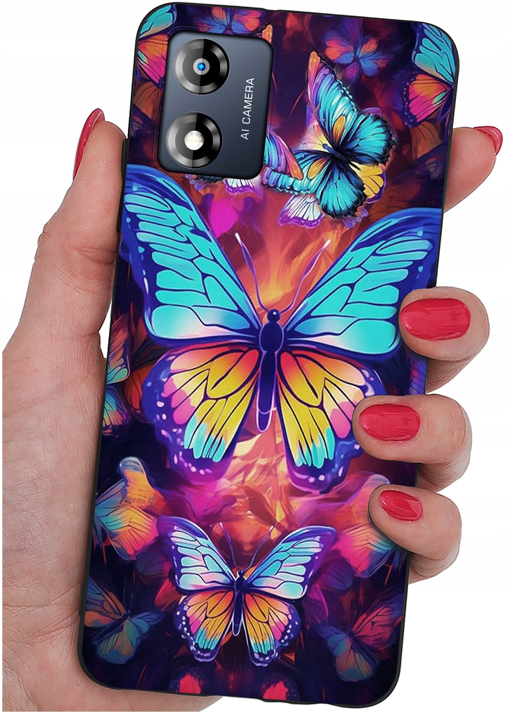 Etui do Motorola Moto E13 WZORY |SILIKONOWE MATT CASE + SZKŁO 9H