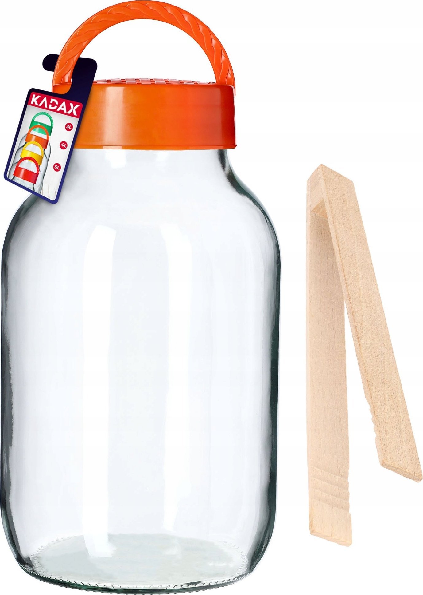 Kadax Słój Do Kiszenia Ogórki Wino Ze Szczypcami 4 L