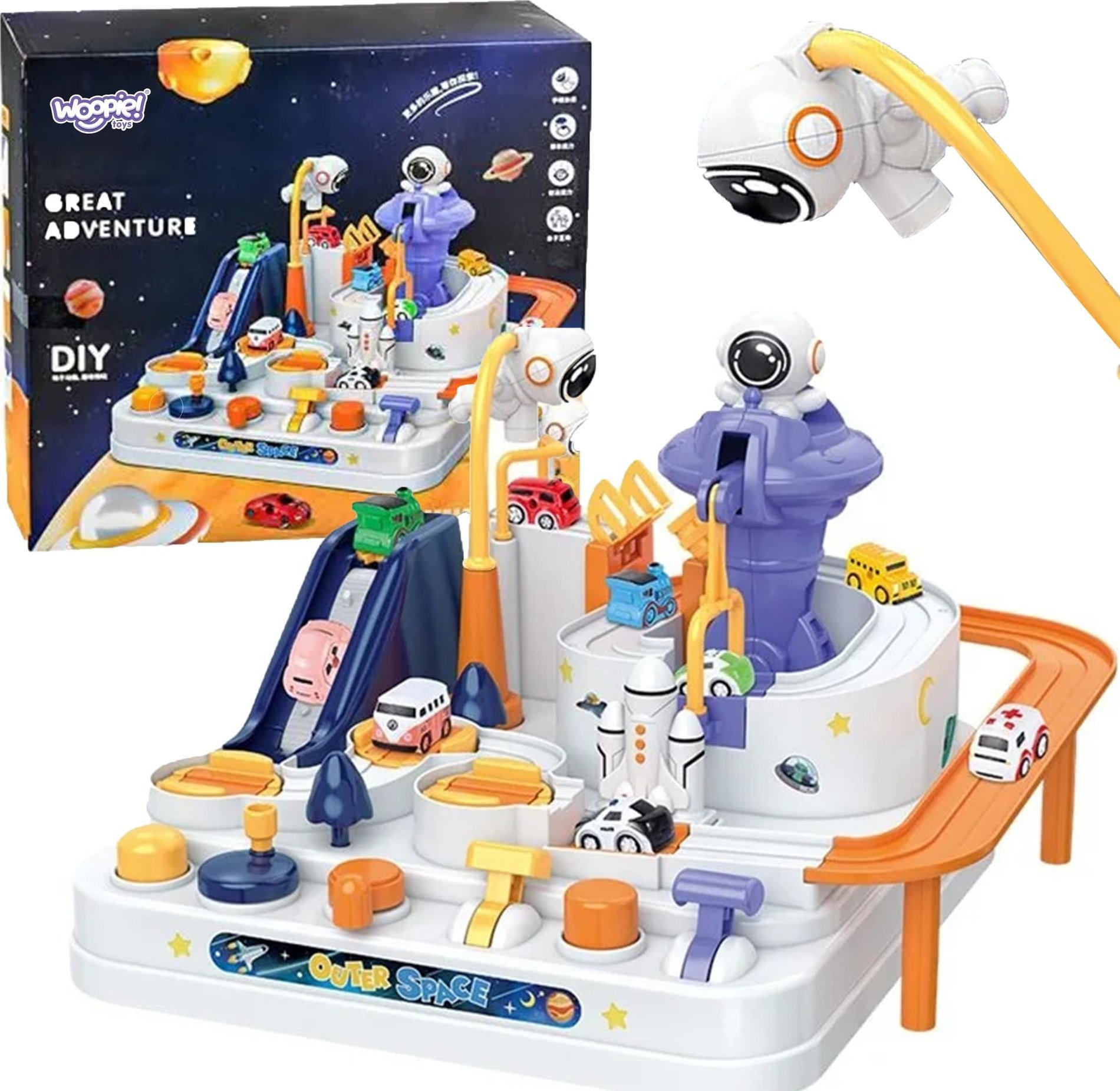 Woopie WOOPIE Interaktywny Tor Przeszkód dla Aut "Przygoda Astronauty"