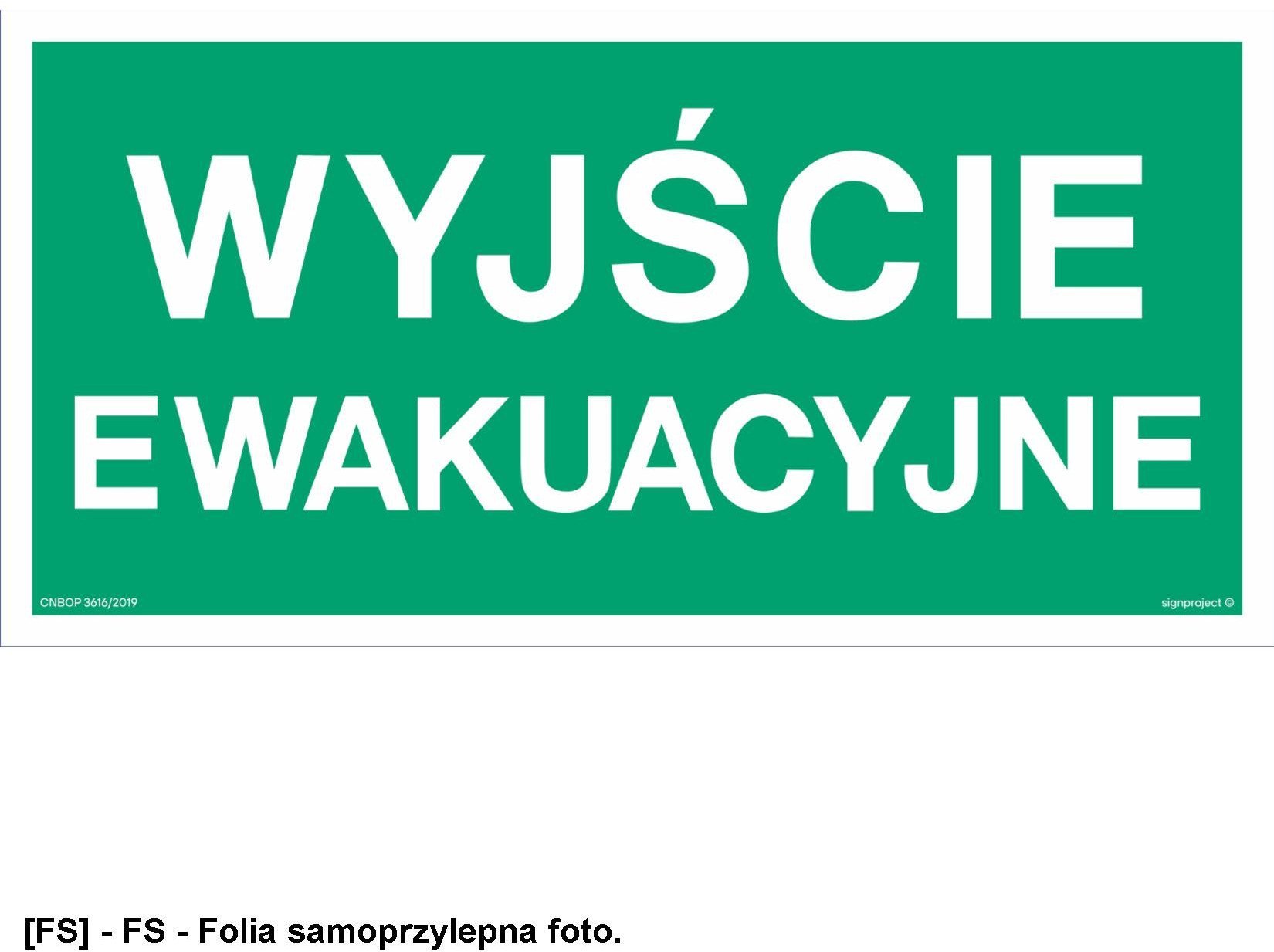 AA001 Wyjście ewakuacyjne 200x100