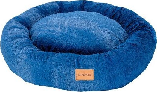 Mimikoko MIMIKO Pets Legowisko Shaggy okrągłe XL 75cm chabrowe