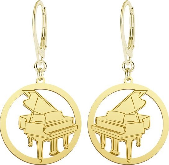 Radziszewska Jewellery Kolczyki Pozłacane z Fortepianem GRAWER GRATIS