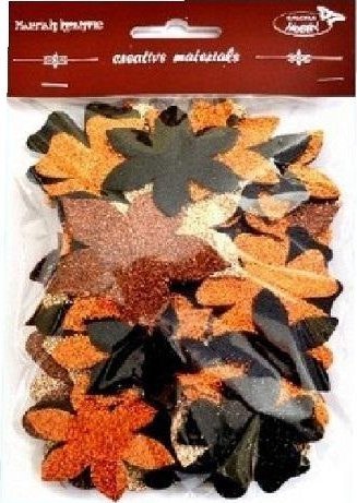 Kwiatki brokatowe 60szt