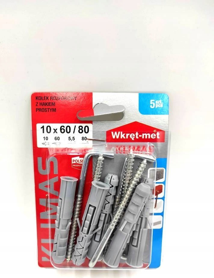 Wkręt-met BLI KOŁ.ROZ.Z HAKIEM PROSTYM 10 DŁ. kod: