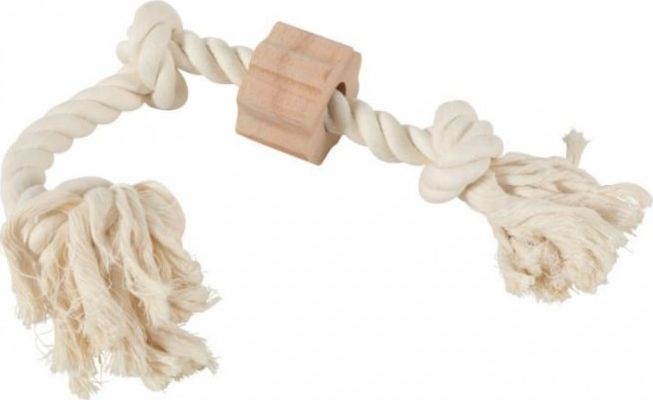 Zolux ZOLUX Zabawka sznurowa WILD 3 węzły, z drewnianym krążkiem