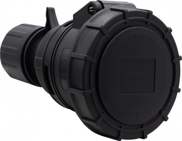 F-Elektro Gniazdo siłowe czarne 16A 5P IP67 estradowe