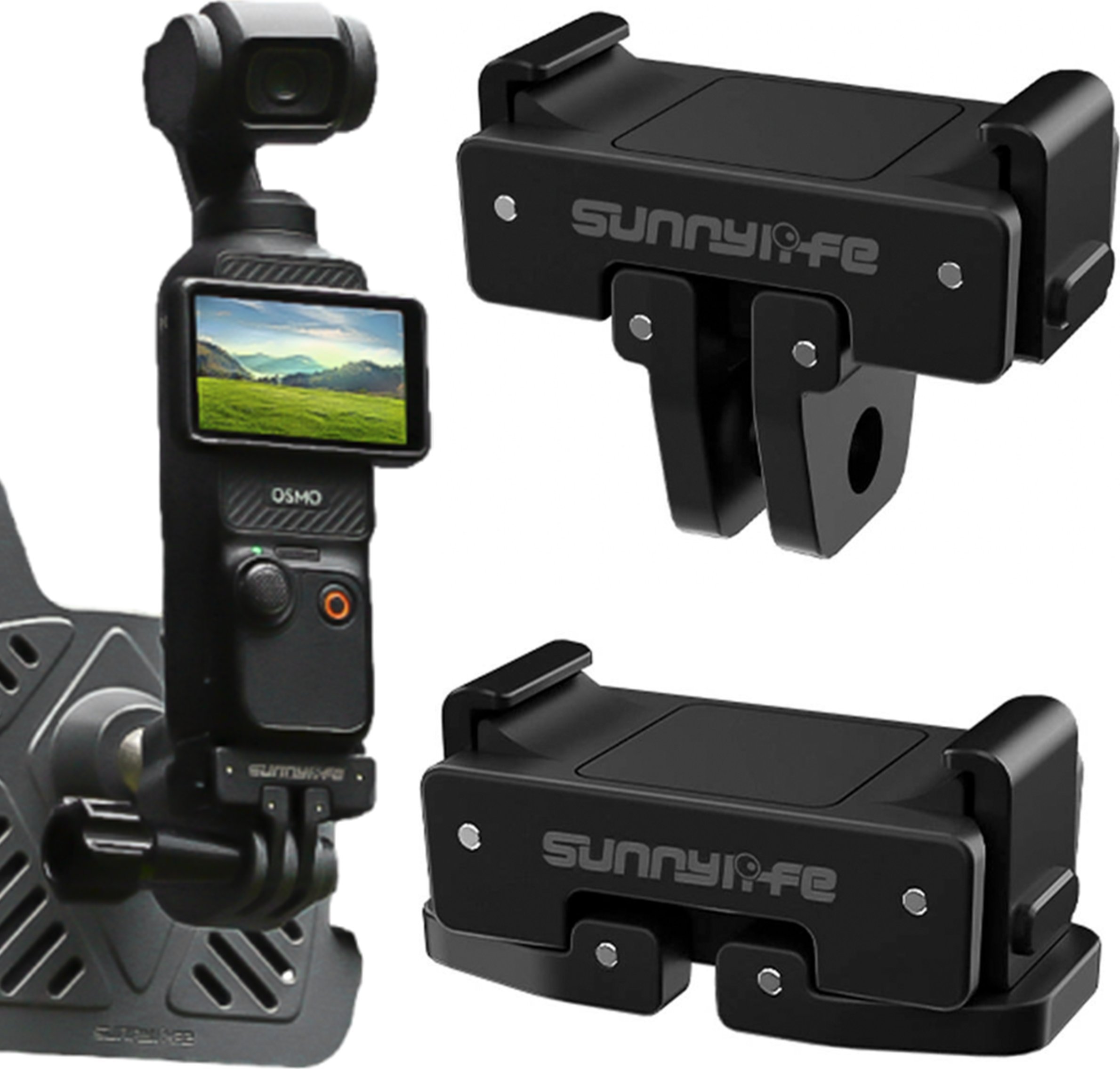 SunnyLife MOCOWANIE 1/4 CALA UCHWYT Z SZYBKOZŁĄCZKĄ SUNNYLIFE DO KAMERY DJI OSMO POCKET 3