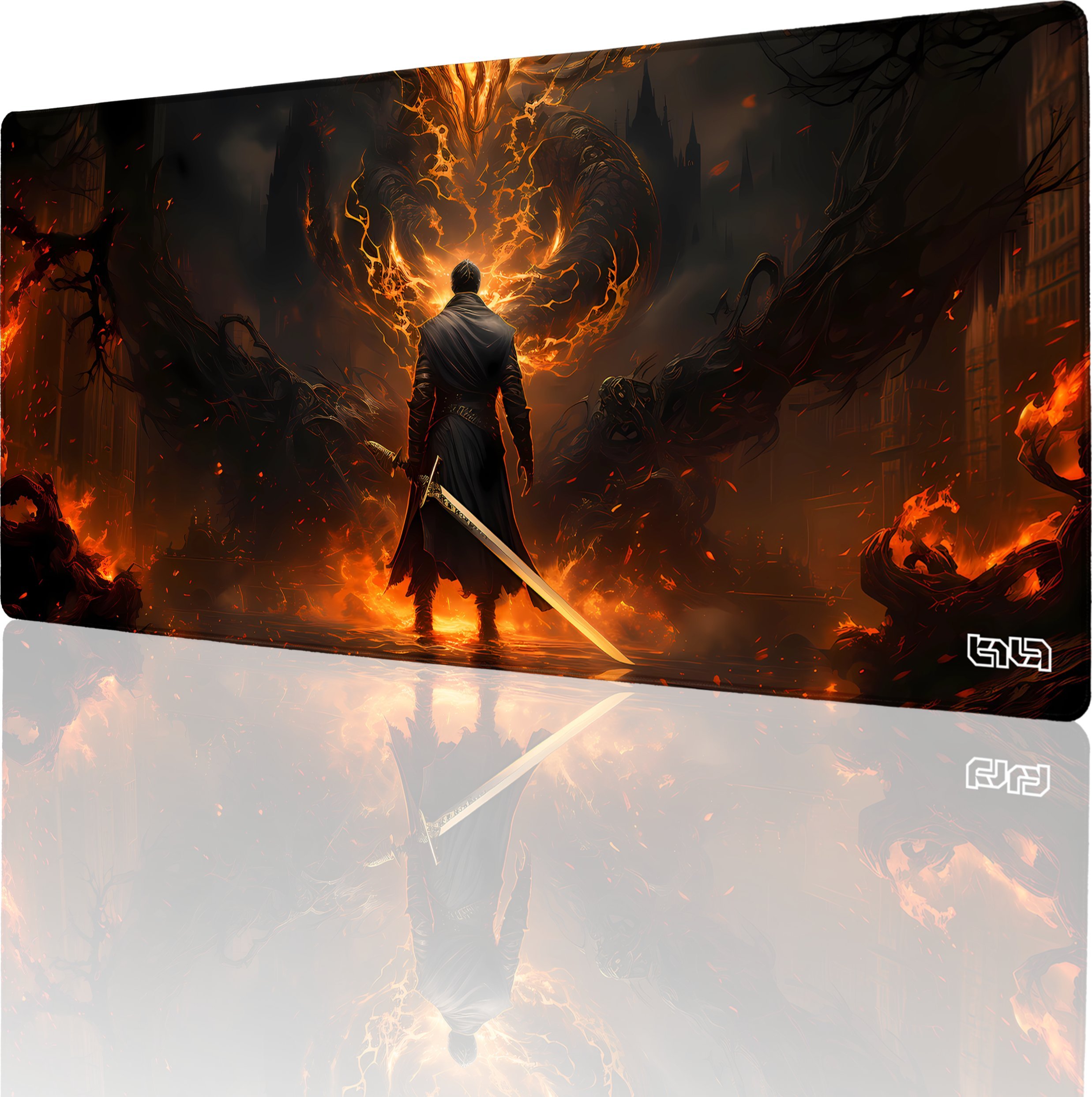 Podkładka Tilt PODKŁADKA GAMINGOWA Starcie z Ognistym 90x40 TILT Prezent Na biurko XL