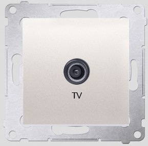Kontakt-Simon Gniazdo antenowe SIMON54 TV końcowe kremowe - DAK1.01/41