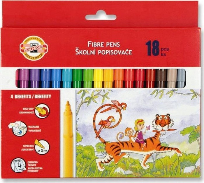 Koh-i-noor Pisaki flamastry KOH-I-NOOR 18 kol.