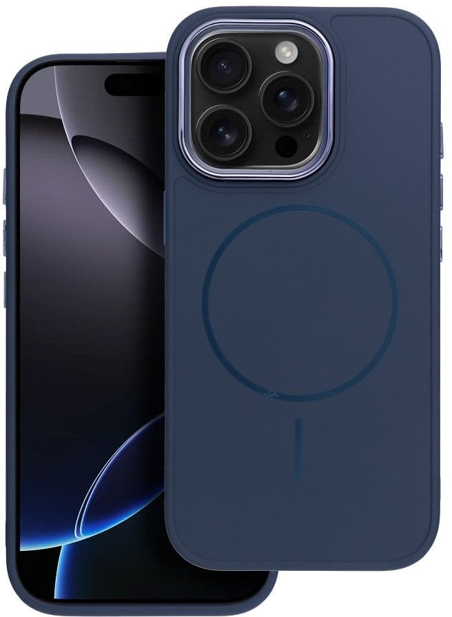 Futerał FRAME MAG COVER kompatybilny z MagSafe do IPHONE 17 PRO granatowy