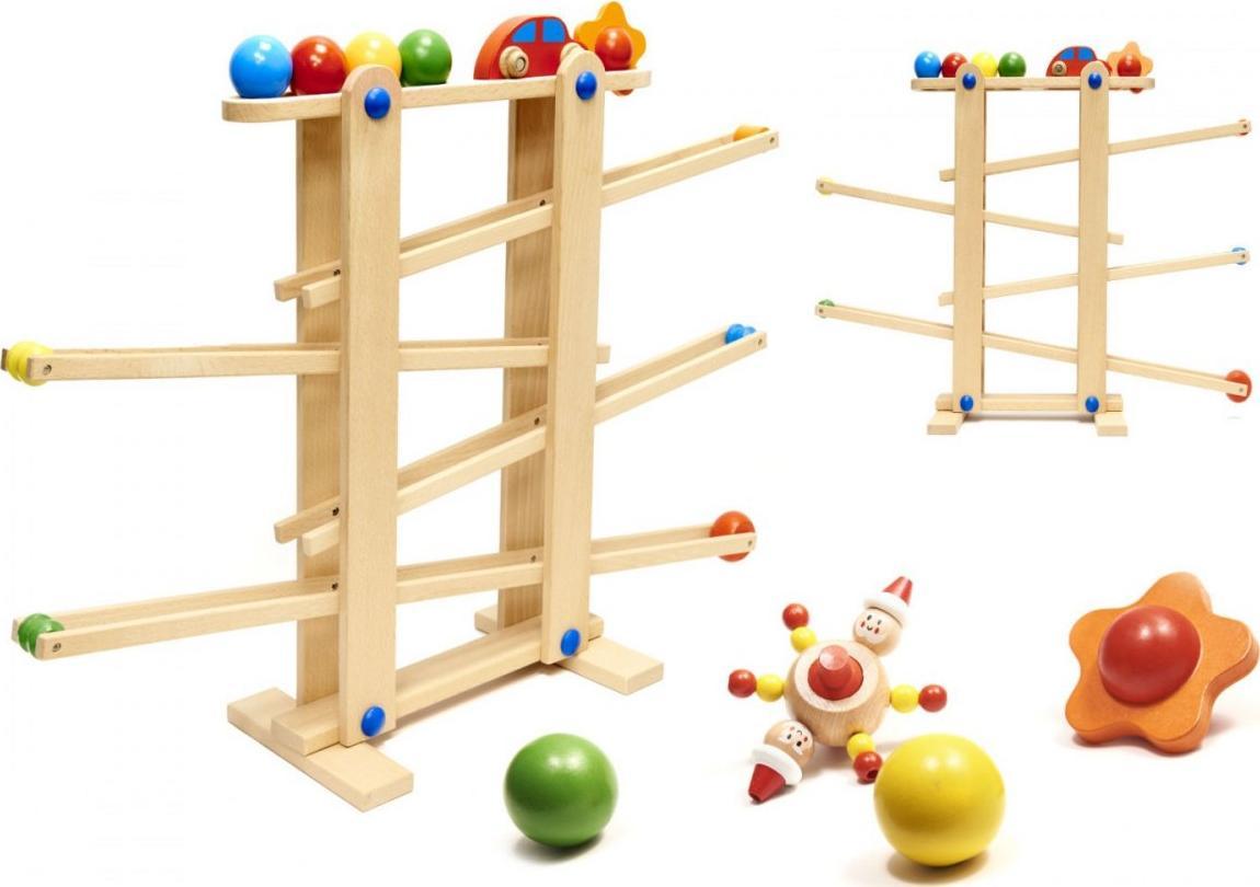 KIK Tor kulkowy drewniany kulodrom montessori XXL