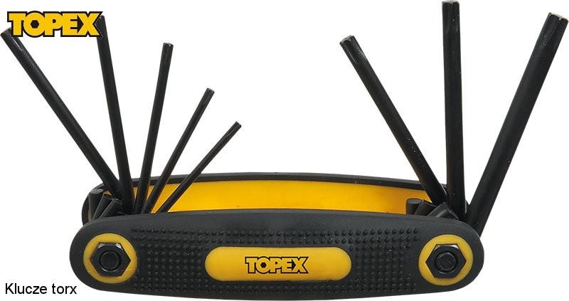 Topex Zestaw kluczy trzpieniowych torx wielofunkcyjne T9-T40 8szt. (35D959)