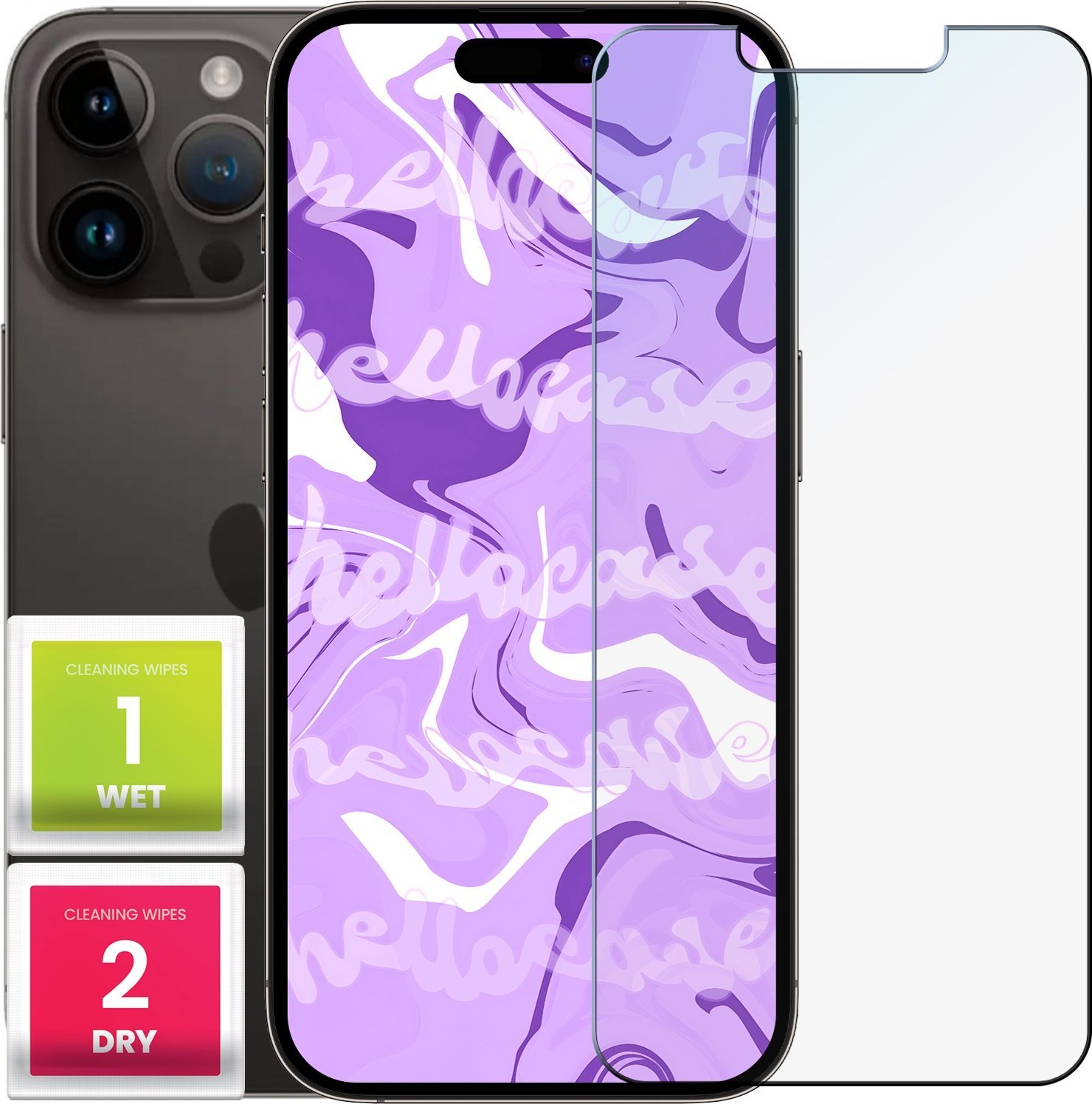 Hello Case Szkło Hartowane do Iphone 14 Pro (szybka 9H, płaskie 2.5D, ochronne)