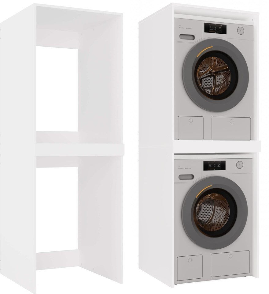 Szafka na Pralkę i Suszarkę POLA TWIN Biała