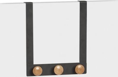 Zeller Wieszak na drzwi, czarny