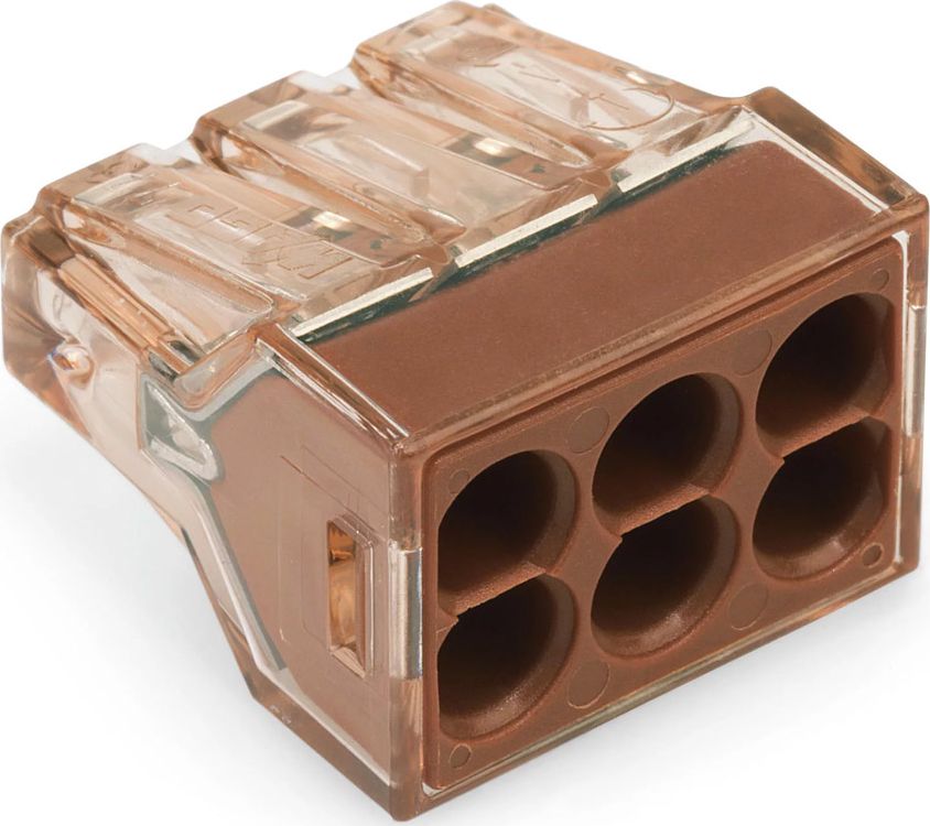 Wago WAGO Szybkozłączka na drut 6x1,5-4mm brązowa/transparentna 773-606 1szt.