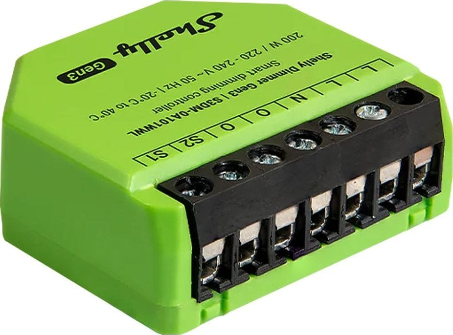 Shelly Relais "Dimmer Gen3" LED Lichtcontroller Messfunktion Unterputz