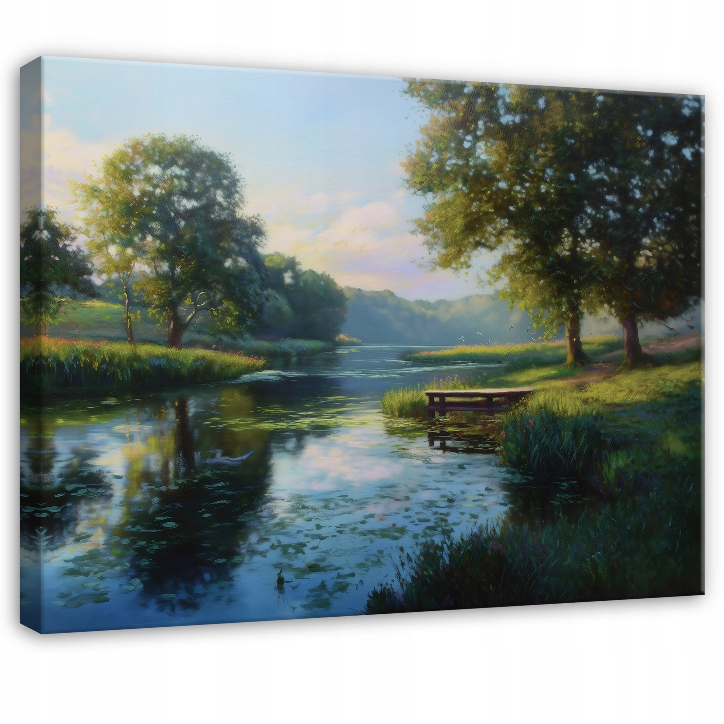 Obraz Na Płótnie Las Rzeka Do Sypialni Salonu 100x70