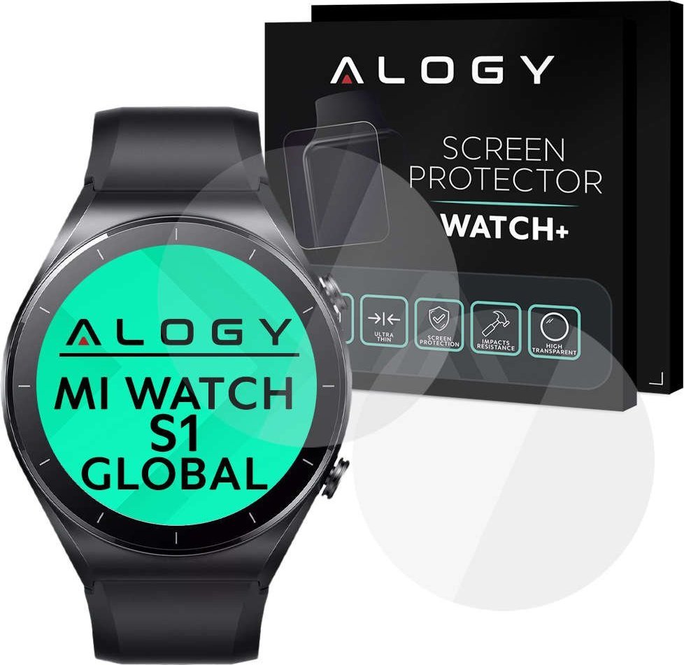 Alogy Alogy 2x Szkło Hartowane do smartwatcha do Xiaomi Mi Watch S1 Global uniwersalny