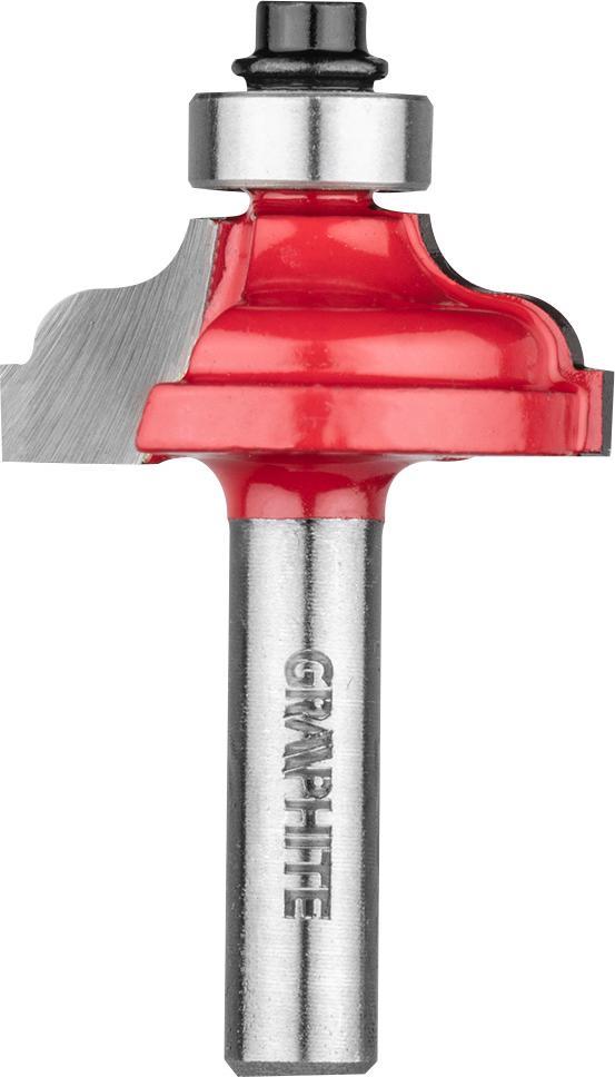 Graphite Frez widiowy (Frez kształtowy z łożyskiem, zaokrąglający, HM, 32 x 12.9 mm, trzpień 8 mm)