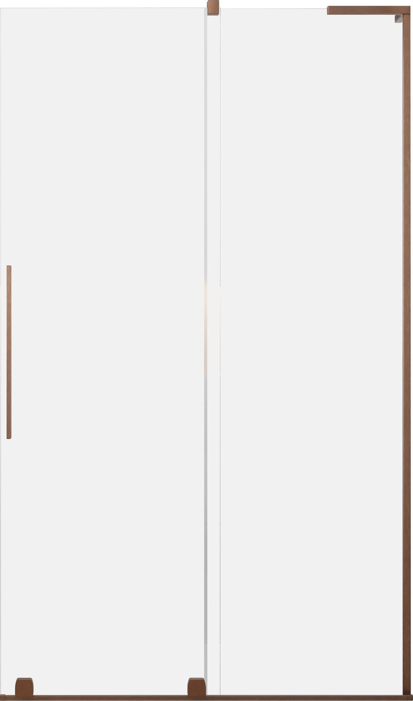 Furo SL Walk-in Drzwi 638 Prawe Szczotkowana Miedź/Przejrzyste