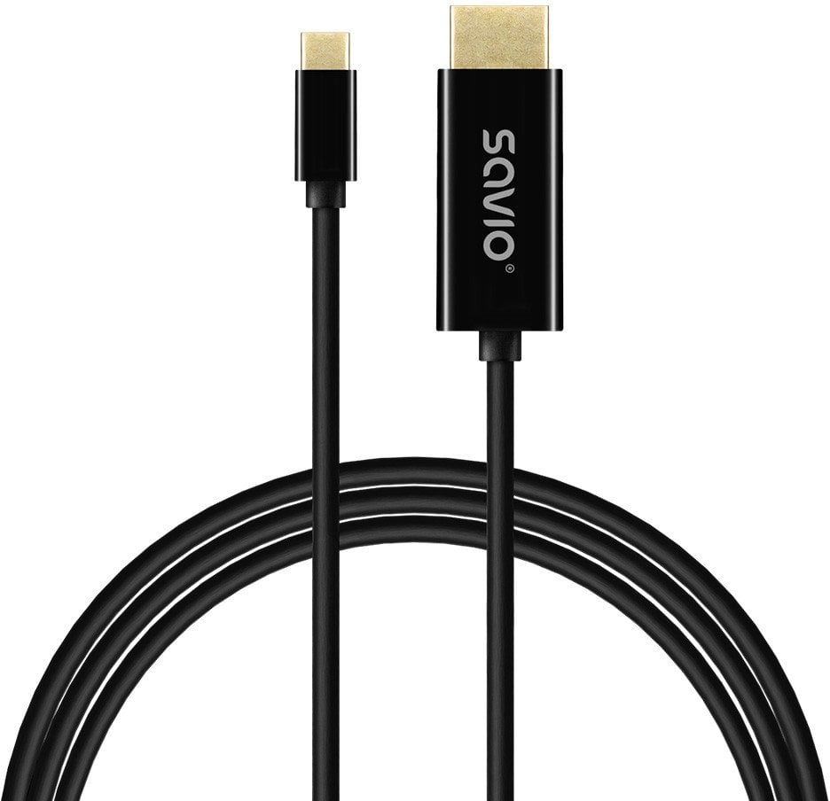 Kabel USB Savio USB-C - USB-C 2 m Czarny (CL-191)