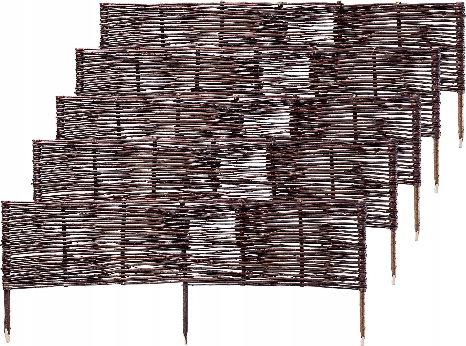 Kadax Palisada Ogrodowa 100x40cm Płotek Wiklinowy 5szt