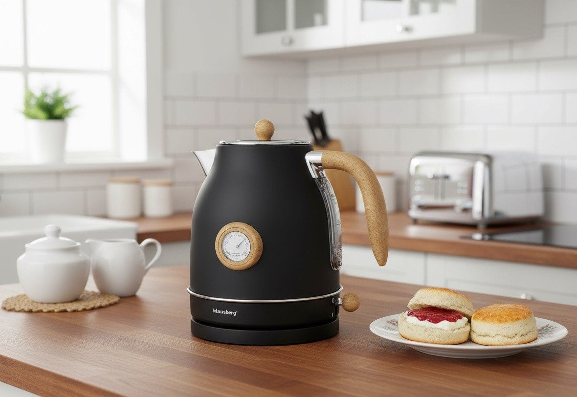 Czajnik elektryczny z termometrem 1,7 L czarny KB-7907